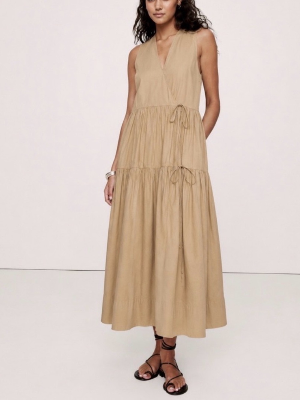 Banana Republic Wrap Tiered Maxi Dress